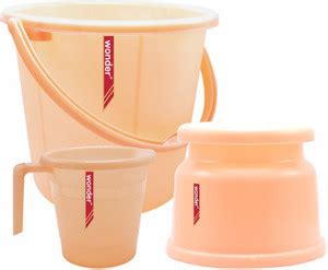 Wonder Prime Trio Plastic Frosty Bucket & Mug Combo Set, 1 Bucket 16 ...