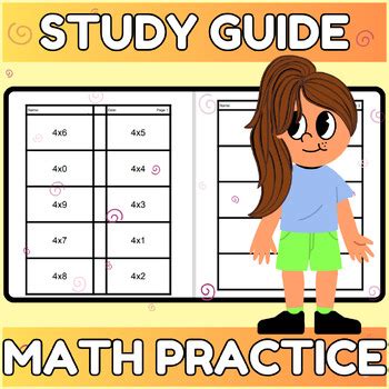 Image result for Multiplication Study Guide
