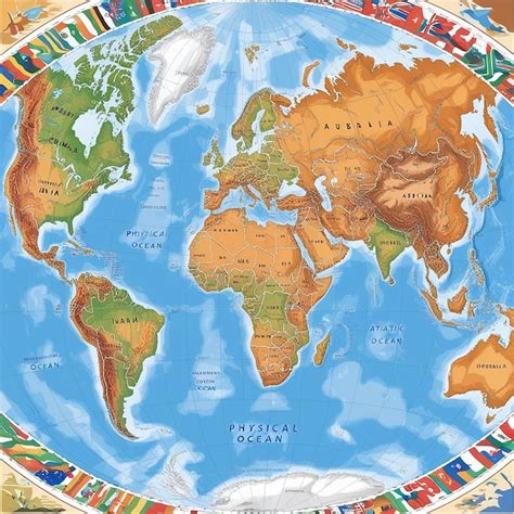 Detailed Physical World Map 的图像结果