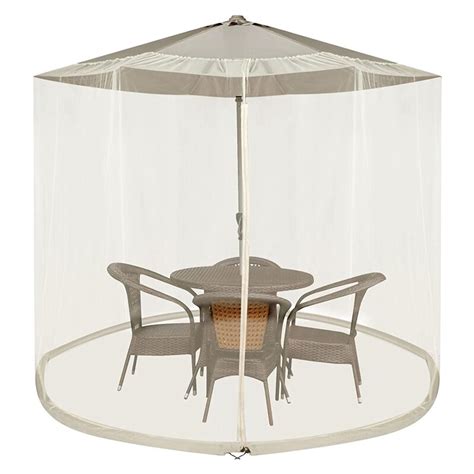 Oriley 7.5-10FT Patio Umbrella Mosquito Net Mesh Net Screen with Zipper ...