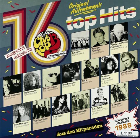 16 top Hits. Aus den Hitparaden November/Dezember 1988 – Bertelsmann ...