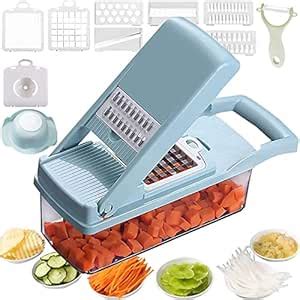 11 in 1 Vegetable Chopper, Heavy Duty Mandoline Slicer Potato Onion ...