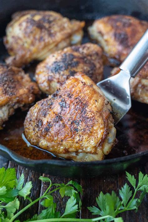 Pan Fried Chicken Thighs