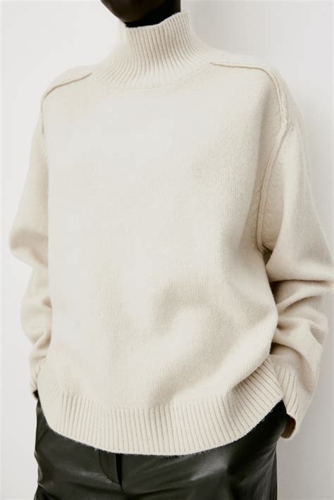 Mock Turtleneck Sweater - Cream - Ladies | H&M US