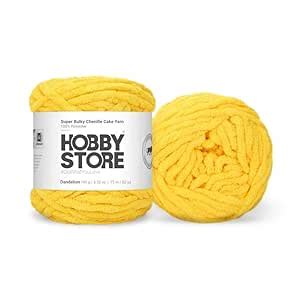 Hobby Store Super Bulky Chenille Yarn – Velvet Plush Yarn for Crochet ...