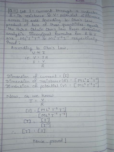 Let I = current through a conductor, R = its resistance and V ...