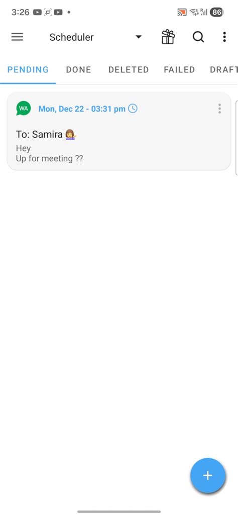 How to schedule WhatsApp messages on Android device
