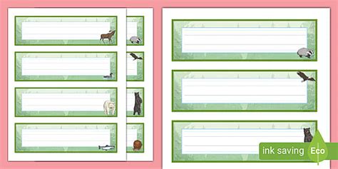 Back-to-school Labels with Writing Lines | Canadian Nature