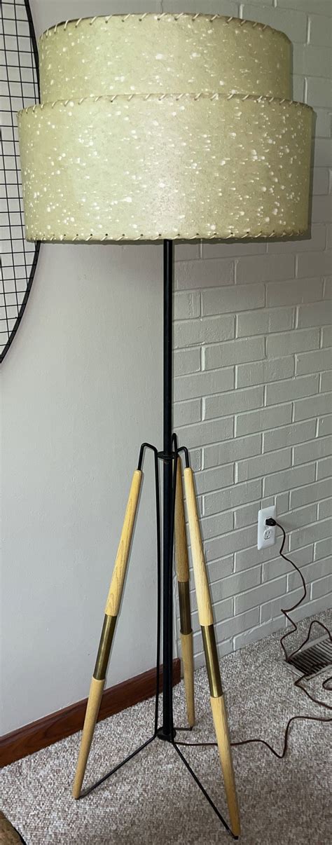 Vintage Modeline Floor Lamp Mid Century Modern Wood Metal Atomic Era ...