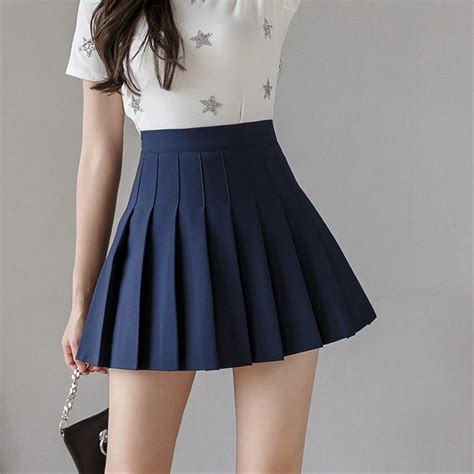 Navy Blue Mini Skirt