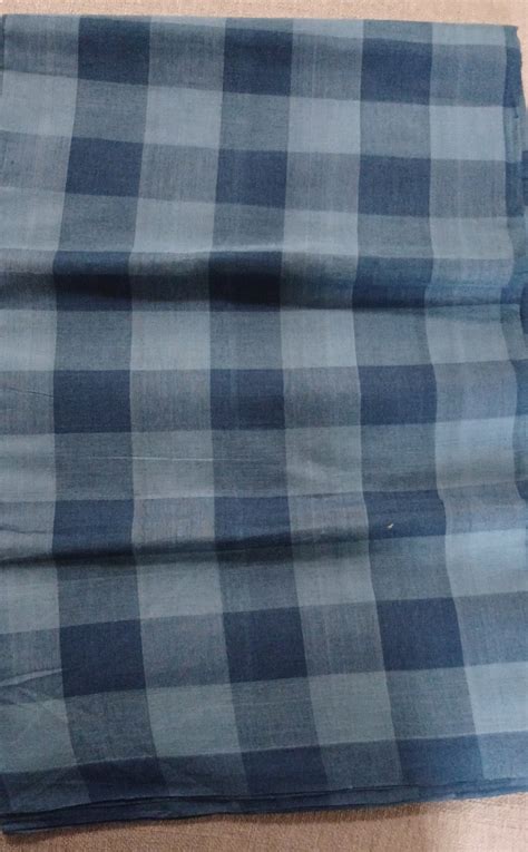 Indigo Blue Solid Checks Bobbili Handloom cotton saree – House of Shylee