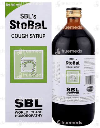 Sbls Stobal Cough Syrup 500 Ml - Uses, Side Effects, Dosage, Price ...