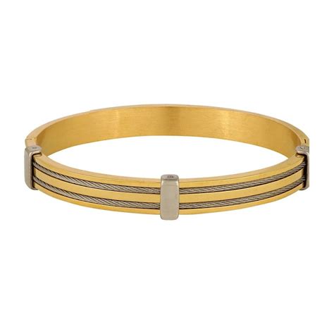 Men's Rope 18K Gold Silver Stainless Steel Kada Bracelet - Stylish and ...