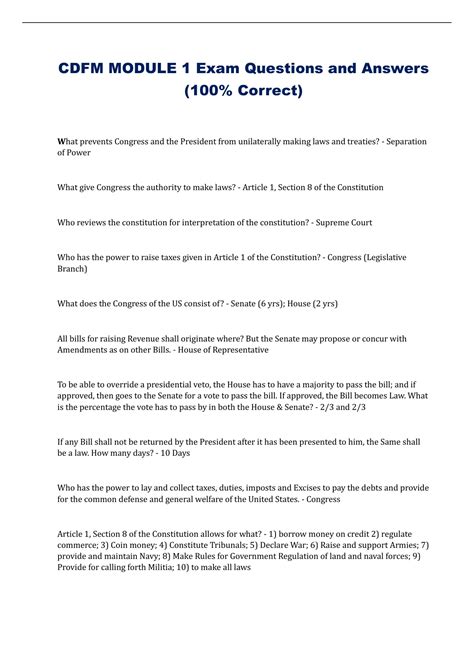 Image result for Cdfm Module 1 Exam Preparation