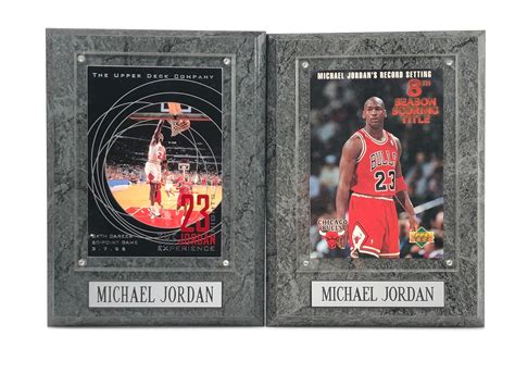 Lot - 4PC UPPER DECK MICHAEL JORDAN CARD PLAQUES