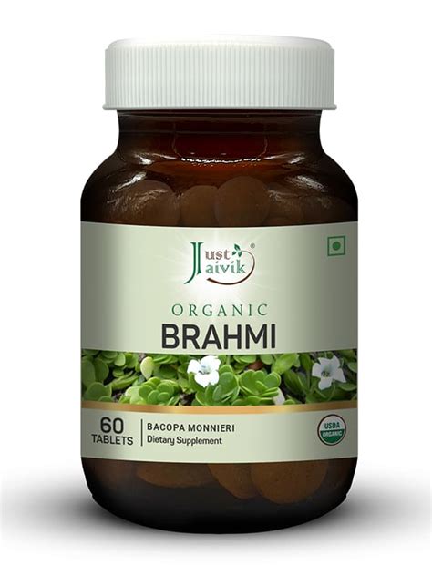 Just Jaivik Organic Brahmi Tablets - 600mg, 60 Tablets – Health N ...
