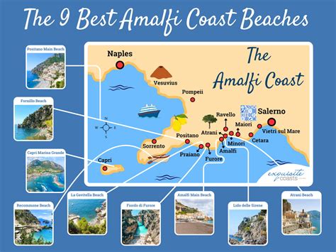 Amalfi Coast Map Best Of Italy Featuring Lake Como & The Amalfi Coast