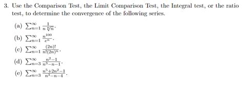 Image result for The Comparison Test Convergence Example