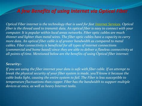 Image result for Benefits Using Optical Cable