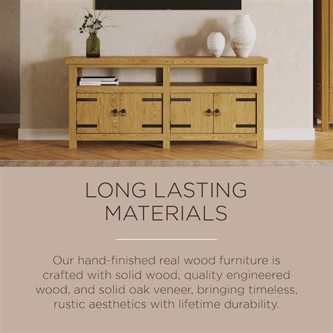 Maven Lane Luca Rustic Wooden Media Unit in Weathered Natural Finish in ...