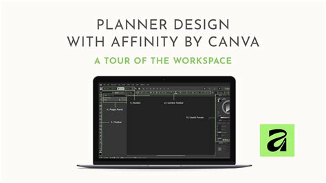 Tour of the Workspace: Planner Design with Affinity by Canva