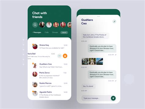 Message App by Ofspace UX/UI on Dribbble