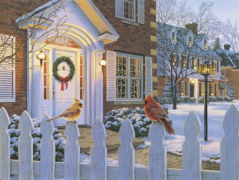 The Finishing Touch 'Winter Song' by Darrell Bush Painting Print | Wayfair
