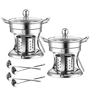 Buy Shabu hot pot Stainless Steel Chafing Dishes hotpot single Mini ...