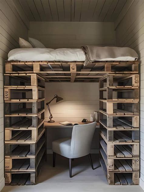 Pin by Andre on Schlafzimmer | Diy pallet bed, Diy loft bed, Pallet beds