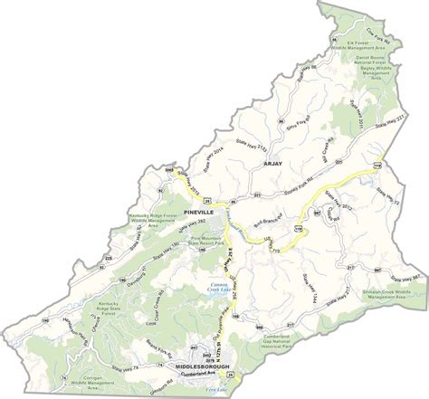 Bell County Map, Kentucky - US County Maps