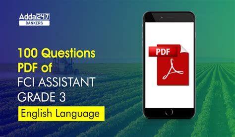 100 English Language Questions For FCI Assistant Grade 3 Exam 2023: FCI ...