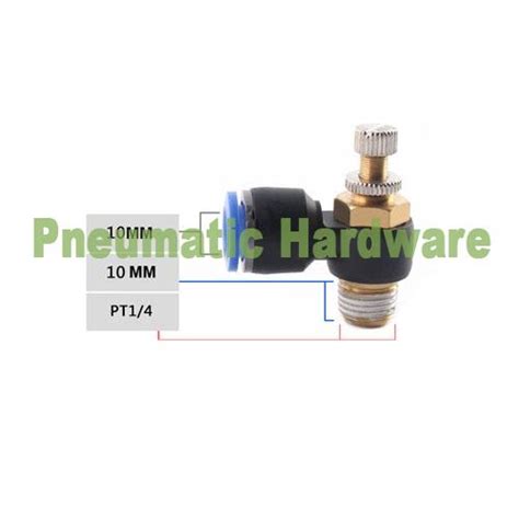 Jual 10 mm 1/4 " Fitting pneumatic Flow Speed Control Valve Controller ...
