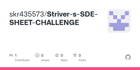 GitHub - skr435573/Striver-s-SDE-SHEET-CHALLENGE