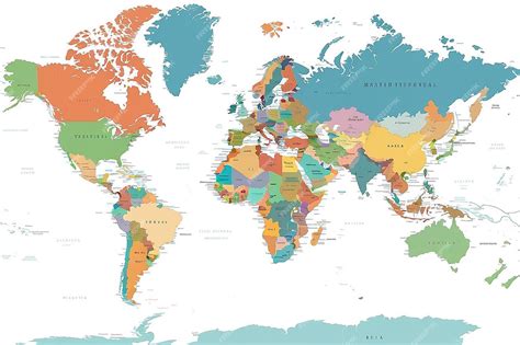 Detailed World Map with Countries 的图像结果