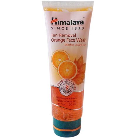 Himalaya Tan Removal Orange Face Wash - Orange Peel and Honey, 100ml ...