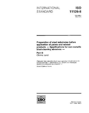 ISO 11126-8:1993, Preparation of steel substrates before application of ...