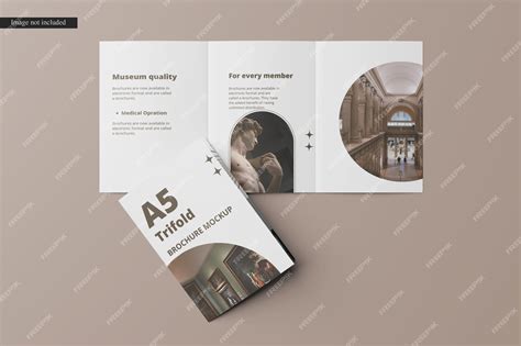 Premium PSD | A5 trifold brochure mockup