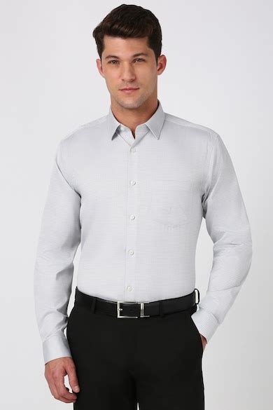Buy Men Grey Regular Fit Full Sleeves Formal Shirt Online - 39690027 ...