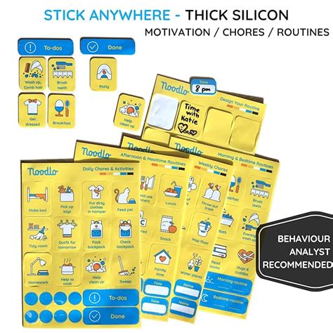 Buy Noodlo Dry Erase Chore Chart, Kids Responsibility Chart for Any ...