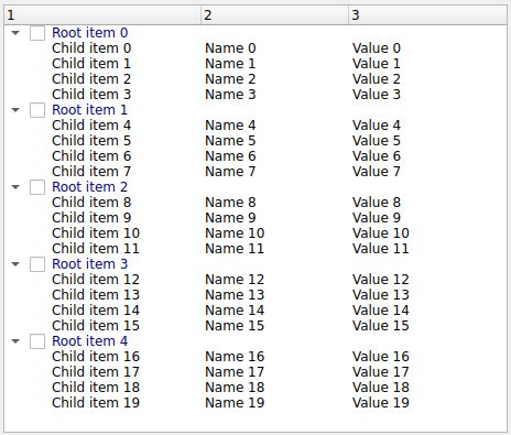 How to Do Standard Item Model in Tree View 的图像结果