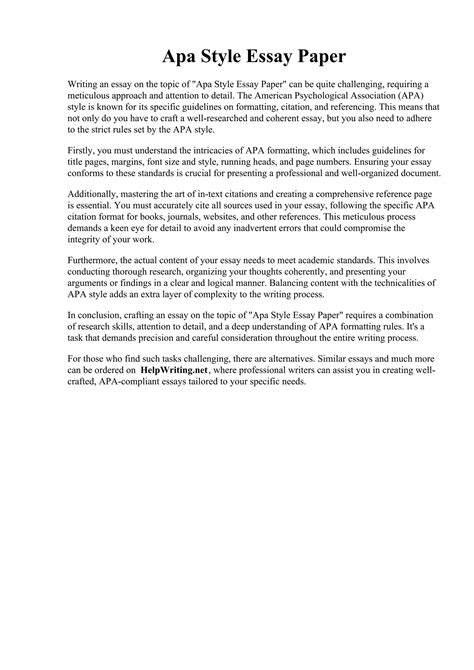 Image result for APA Format Essay Paper