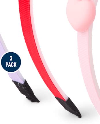Girls Valentine's Day Heart Headband 3-Pack - MULTI | The Children's Place