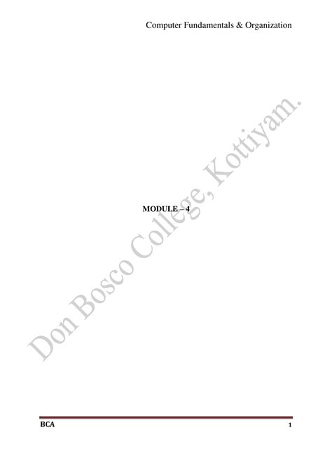 Module 4 CFO SEM1 BCA - Bbb - MODULE – Module IV Input/Output ...