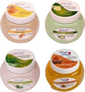 PINK PLUMS Glowing Haldi Chandan FacePack, Cucumber Massage Cream ...