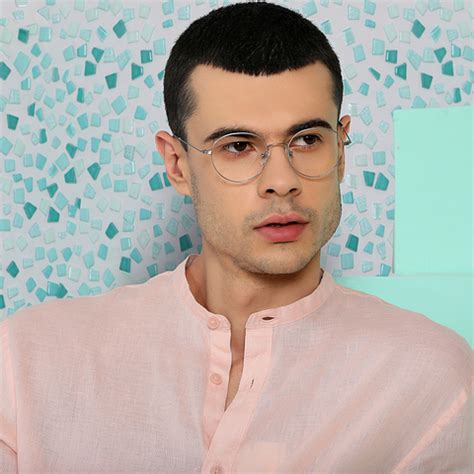 Silver Black Full Rim Round John Jacobs Pro Titanium JJ E10547-C5 ...