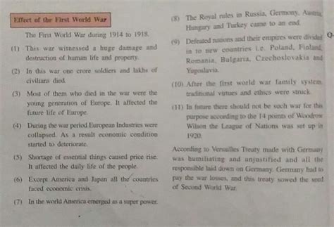 Can anyone explain me about:1) Birth of Weimar Republic and2)1st world ...
