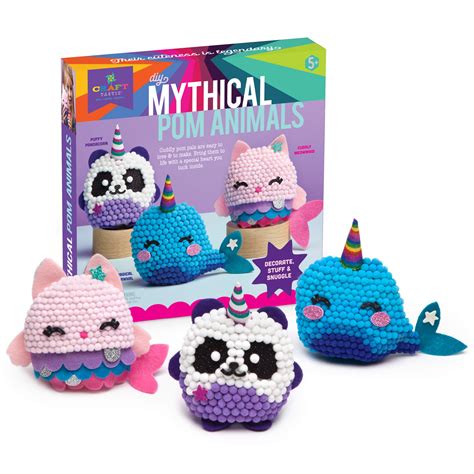 Buy Craft-tastic – DIY Mythical Pom Animals – Craft Kit Makes 3 Pompom ...