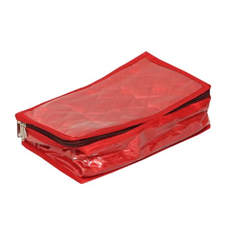 Kuber Industries Quilted Satin Jewellery Box, Maroon (KU0391 ...