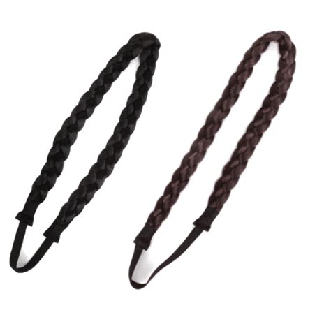 Buy ADORNISH 2pc (black & brown) 2 Strands Synthetic Hair Braided ...