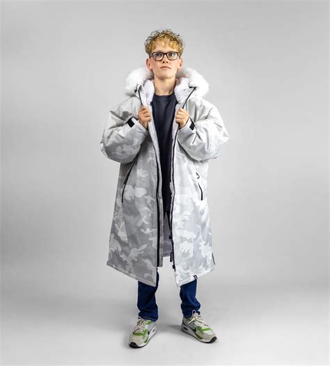 DryRobe Advance Long Sleeve Kids - Alpine White Camo 10-13Yrs